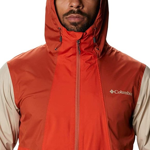 🆕Columbia Men's Inner Limits II Jacket, Bonfire/Dark Sienna/Ancient Fossil, NWT - Picture 3 of 6